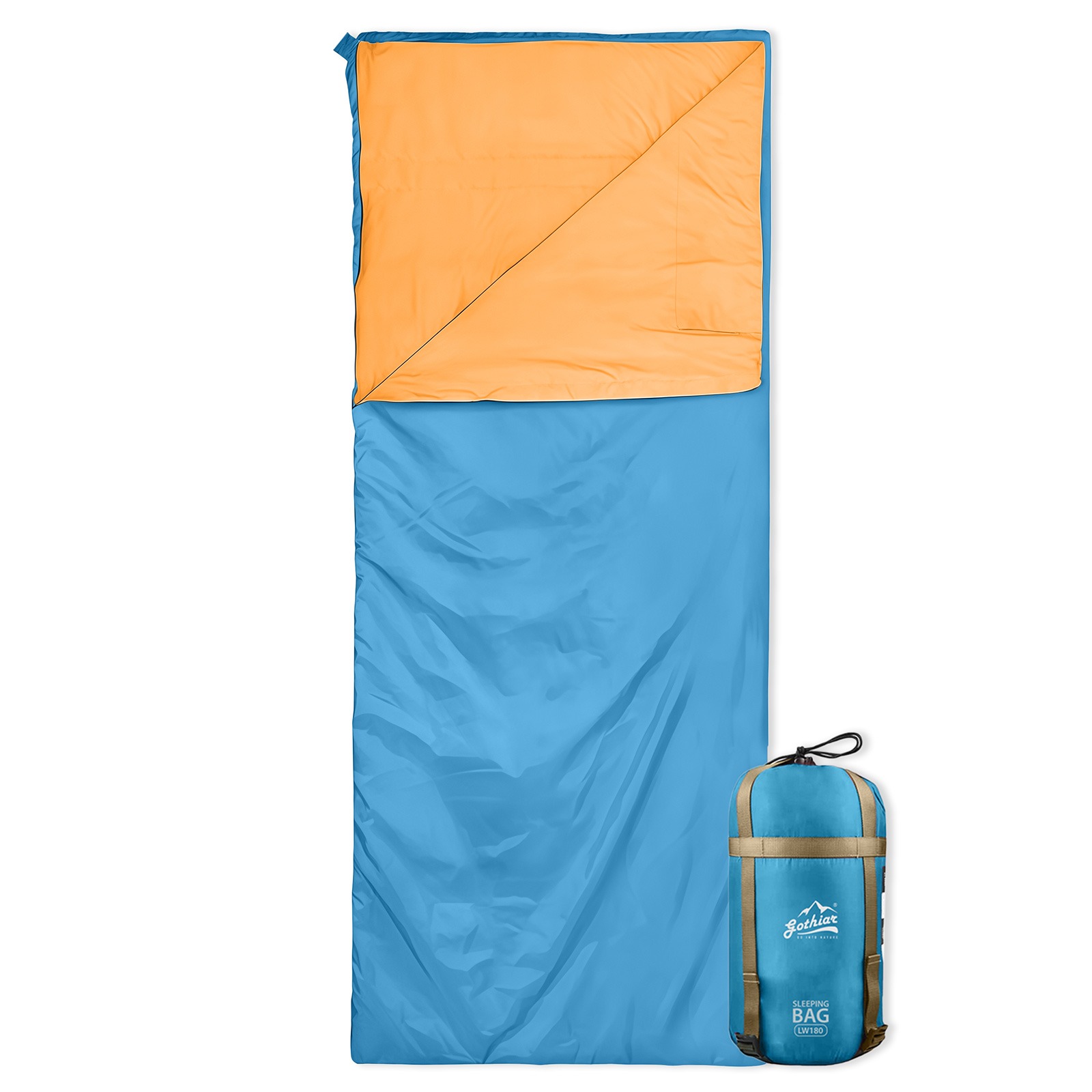 Túi ngủ siêu nhẹ Gothiar Sleeping Bag LW180 GT250001 - Xanh dương