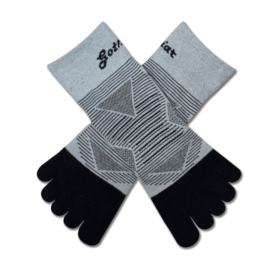 Tất chạy bộ xỏ ngón Gothiar Performa Toe Socks - Xám 3