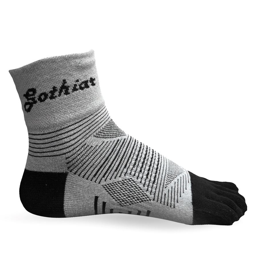 Tất chạy bộ xỏ ngón Gothiar Performa Toe Socks - Xám 1