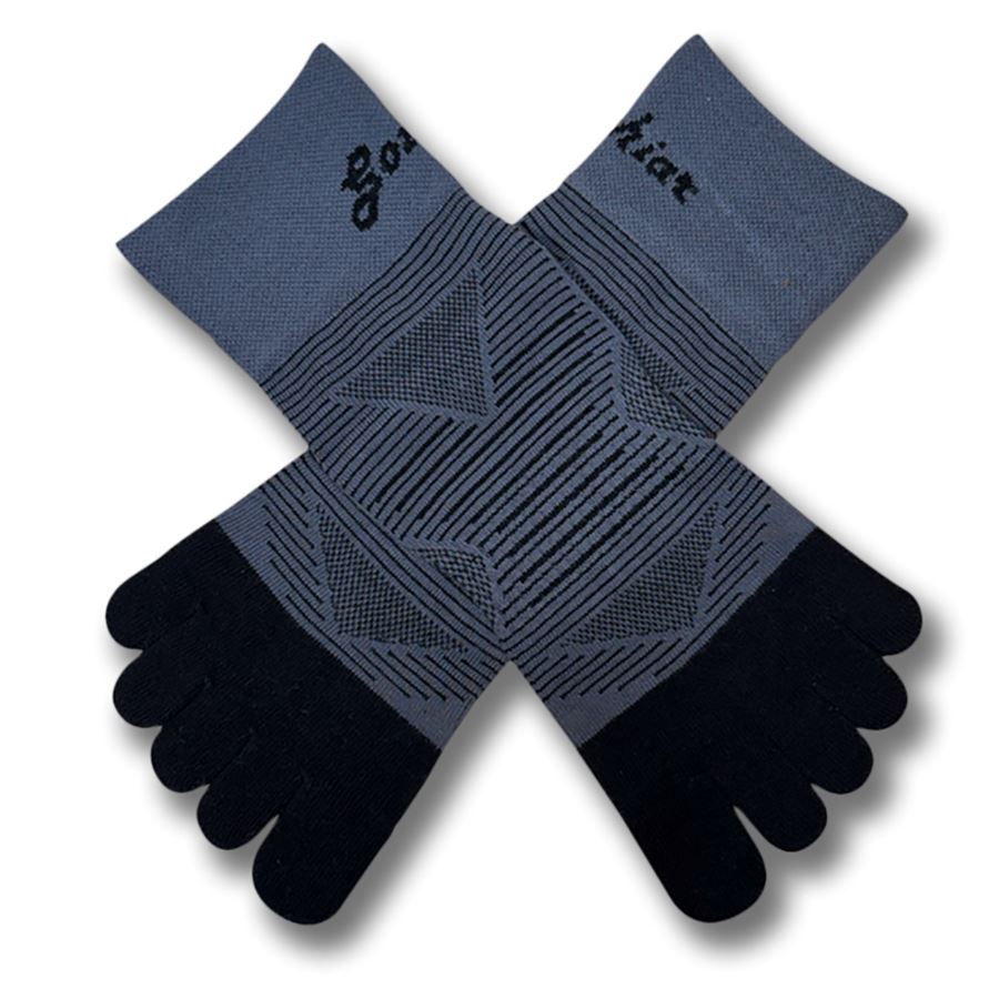 Tất chạy bộ xỏ ngón Gothiar Performa Toe Socks - Ghi 4